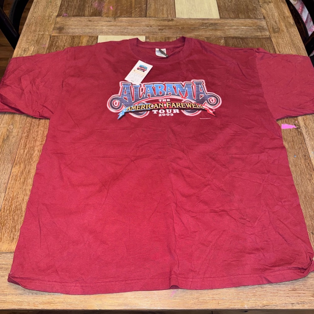 Gildan Alabama Band Tour Shirt Mens XXL Red Excellent 2003 American Farewell Tee